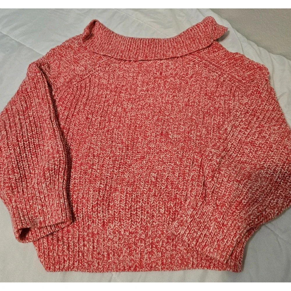 Free People Cropped Cable Knit Pullover Sweater Size Small